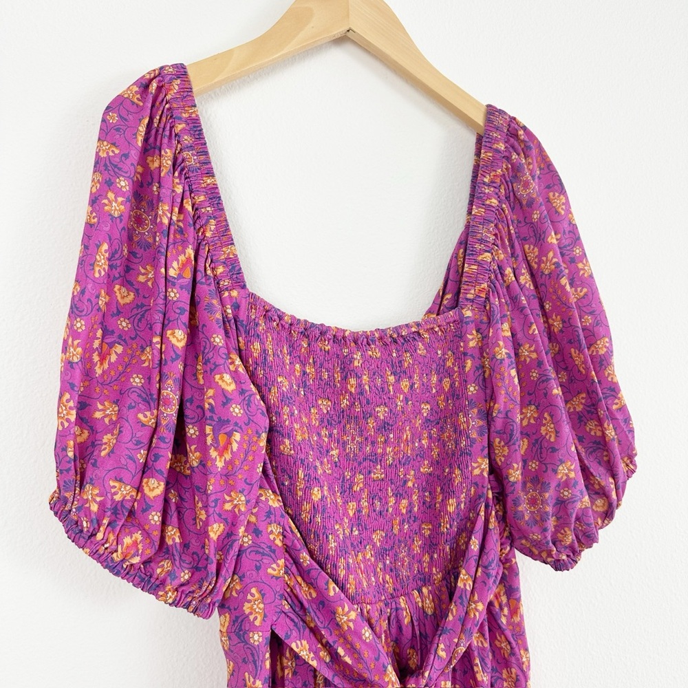 Spell Madame Peacock Sweetheart Mini Dress Boysenberry Size Large - Picture 8 of 12